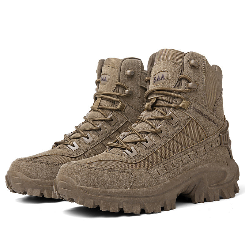 Men's Tactical Boots — Durable, Non-Slip, High-Top for Hiking & Training