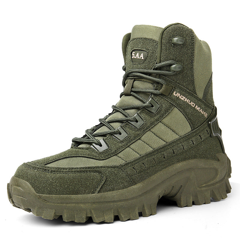 Men's Tactical Boots — Durable, Non-Slip, High-Top for Hiking & Training