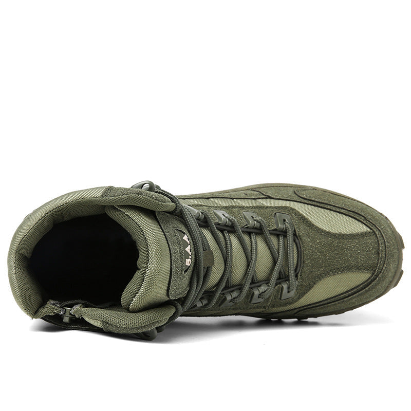 Men's Tactical Boots — Durable, Non-Slip, High-Top for Hiking & Training