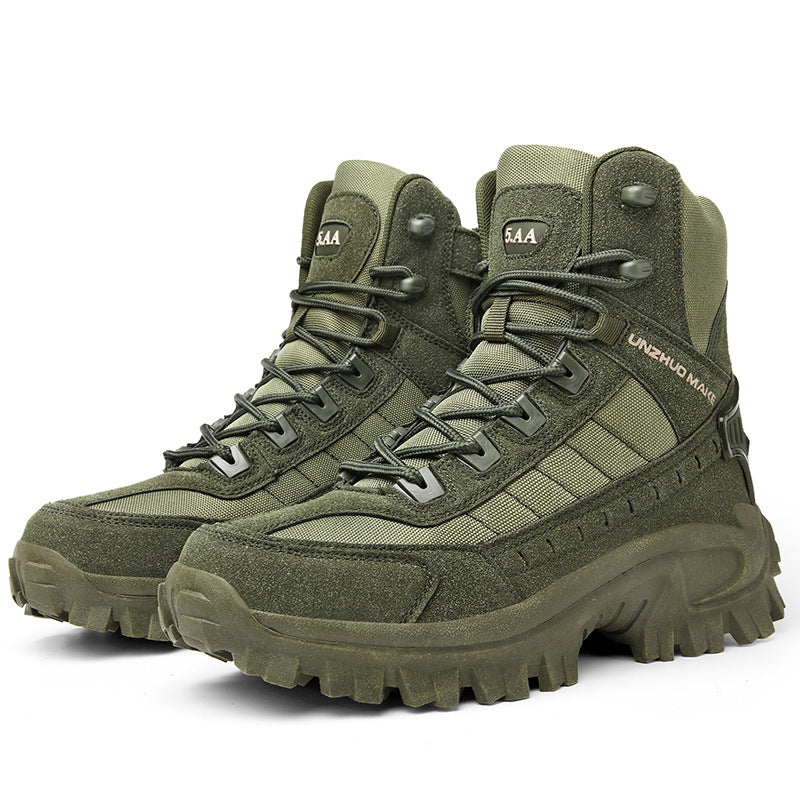 Men's Tactical Boots — Durable, Non-Slip, High-Top for Hiking & Training
