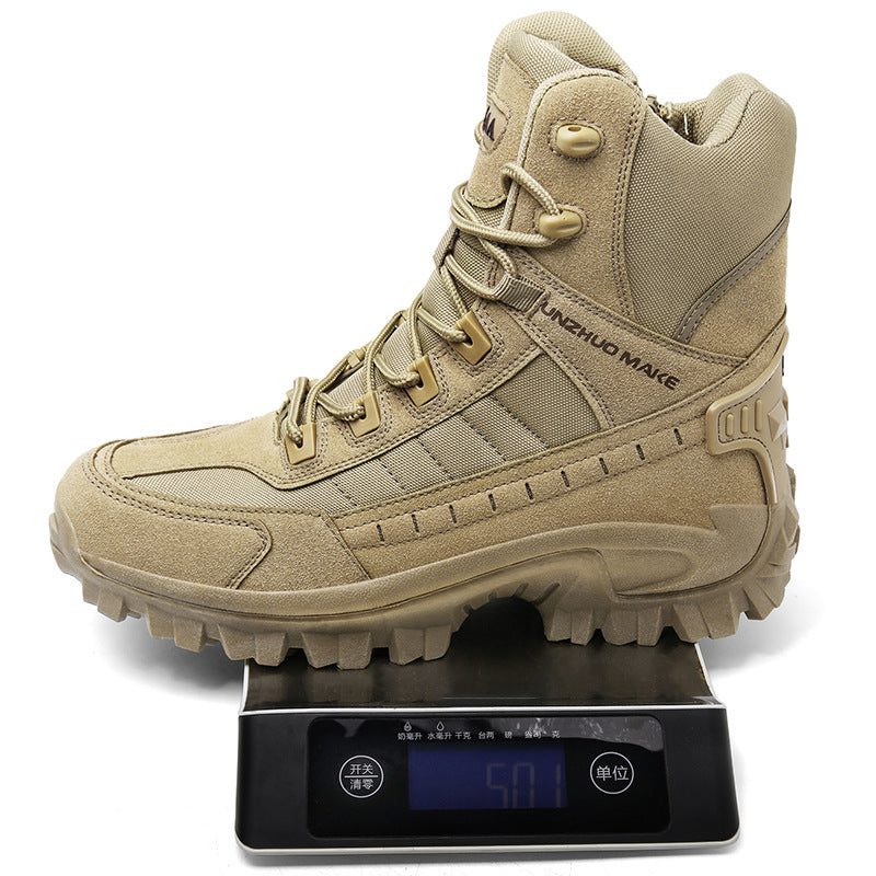 Men's Tactical Boots — Durable, Non-Slip, High-Top for Hiking & Training