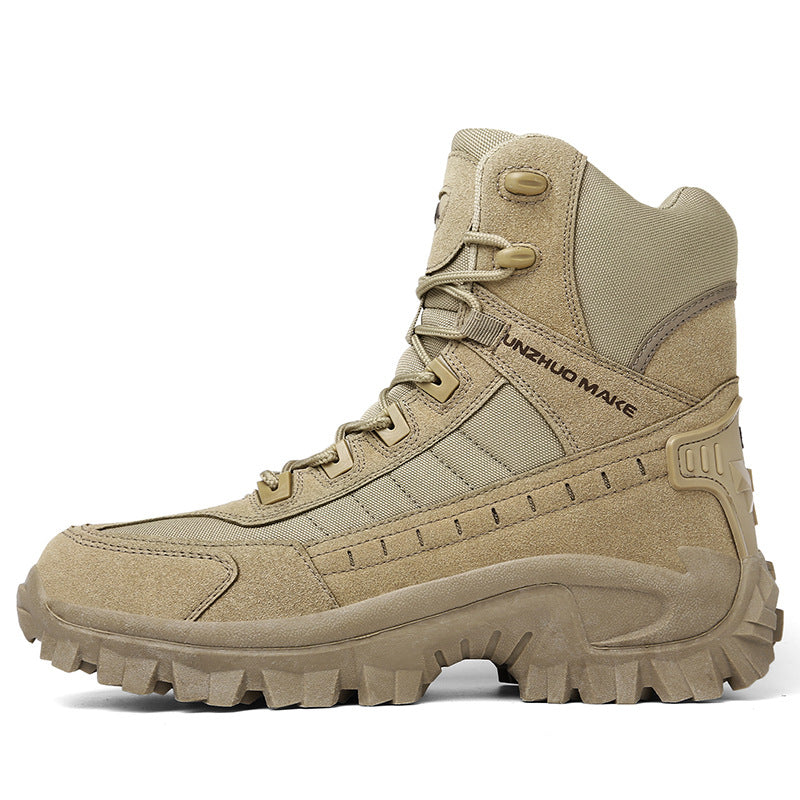 Men's Tactical Boots — Durable, Non-Slip, High-Top for Hiking & Training