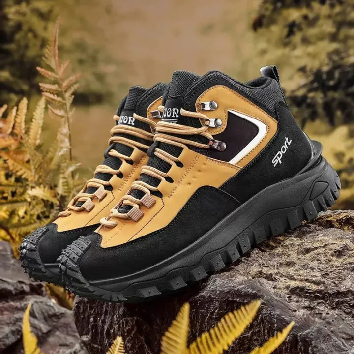 Men’s Wide Toe Hiking Boots — Waterproof Membrane, Non-Slip Outsole, Arch Support