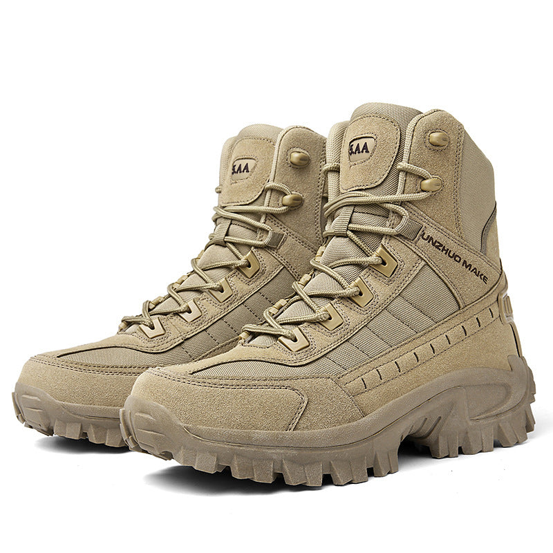 Men's Tactical Boots — Durable, Non-Slip, High-Top for Hiking & Training