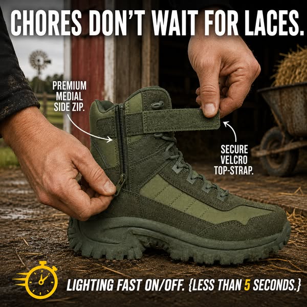 Men's Tactical Boots — Durable, Non-Slip, High-Top for Hiking & Training