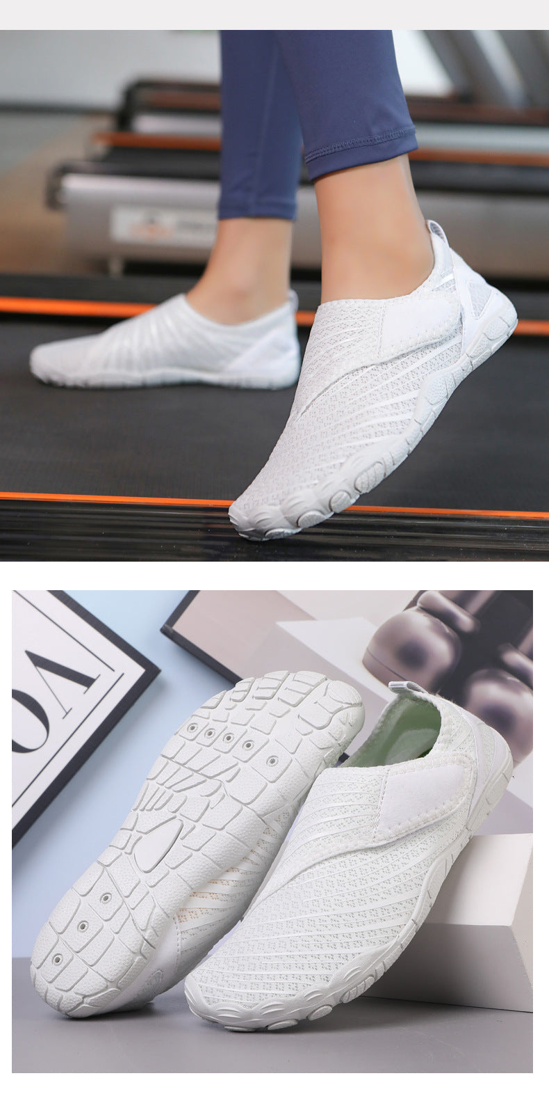Barefoot Water Shoes With Quick‑Drain Soft Sole, Sweat‑Wicking Cooling Insoles