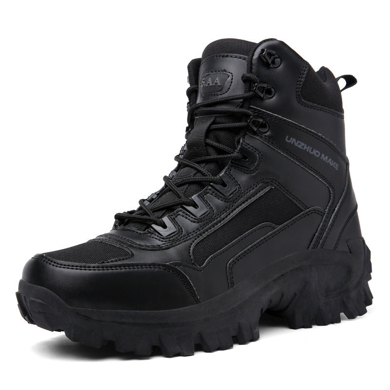 Men's Tactical Boots — Durable, Non-Slip, High-Top for Hiking & Training