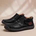 Men’s Handmade Premium Leather Slip-On Driving Boots – Wide Toe, Arch Support